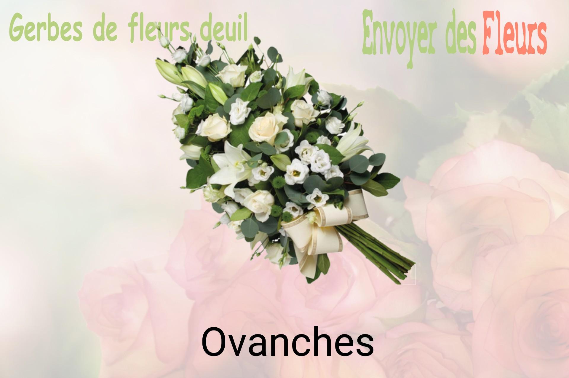 Gerbe de fleurs de deuil livrée à Ovanches